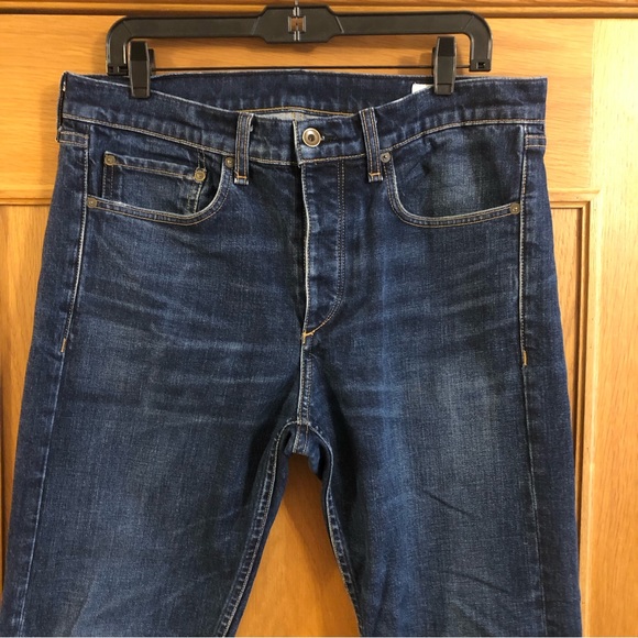 Rag & Bone Fit 2 Slim Fit Wrnace Dark Wash Japanese Denim Jeans Size 32 - Picture 5 of 15